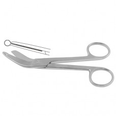 Lister-Excentric Bandage Scissor One Serrated Cutting Edge Stainless Steel, 19 cm - 7 1/2"